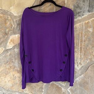 Purple long sleeve with buttons details